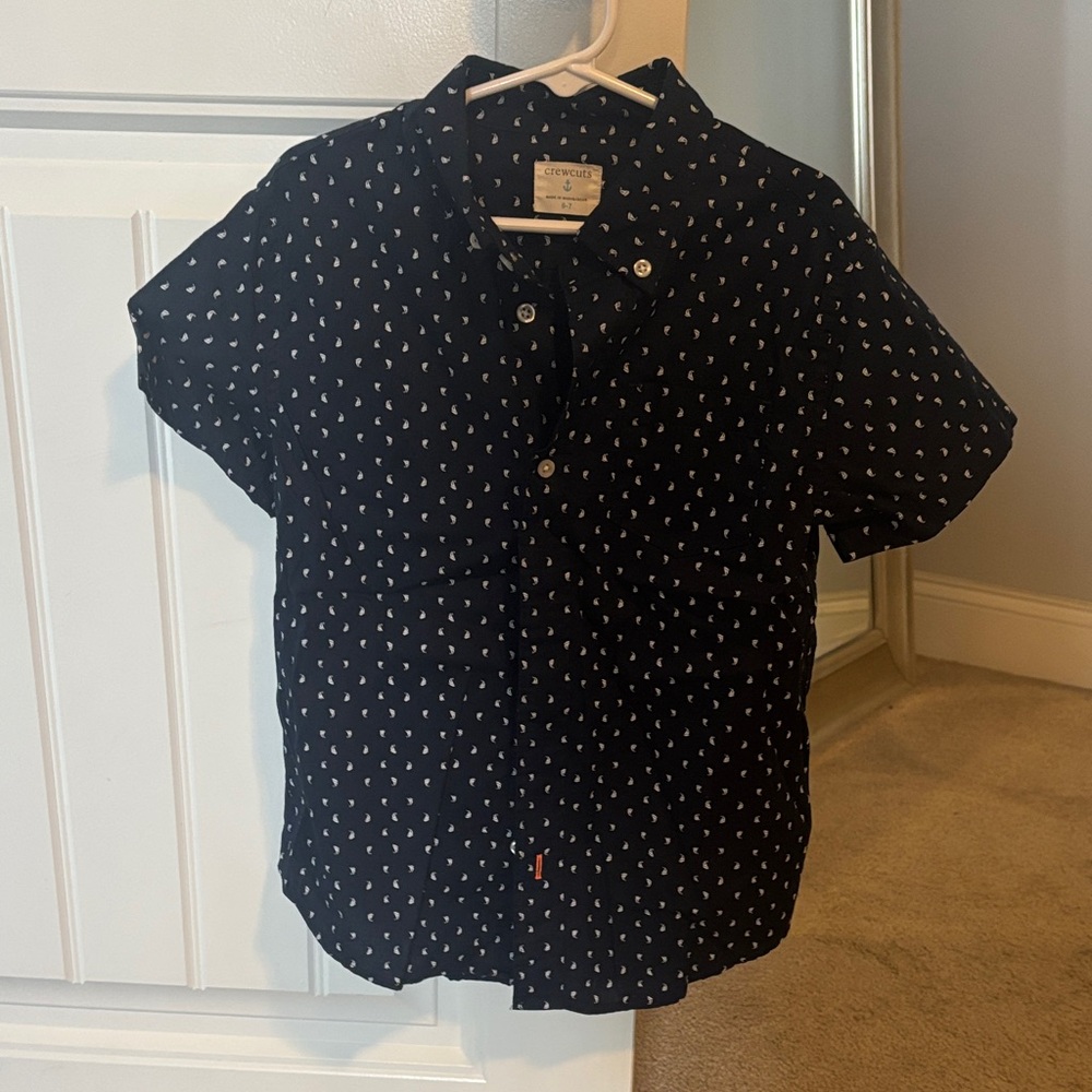 Crew Cuts Navy Button Down Kids Shirt